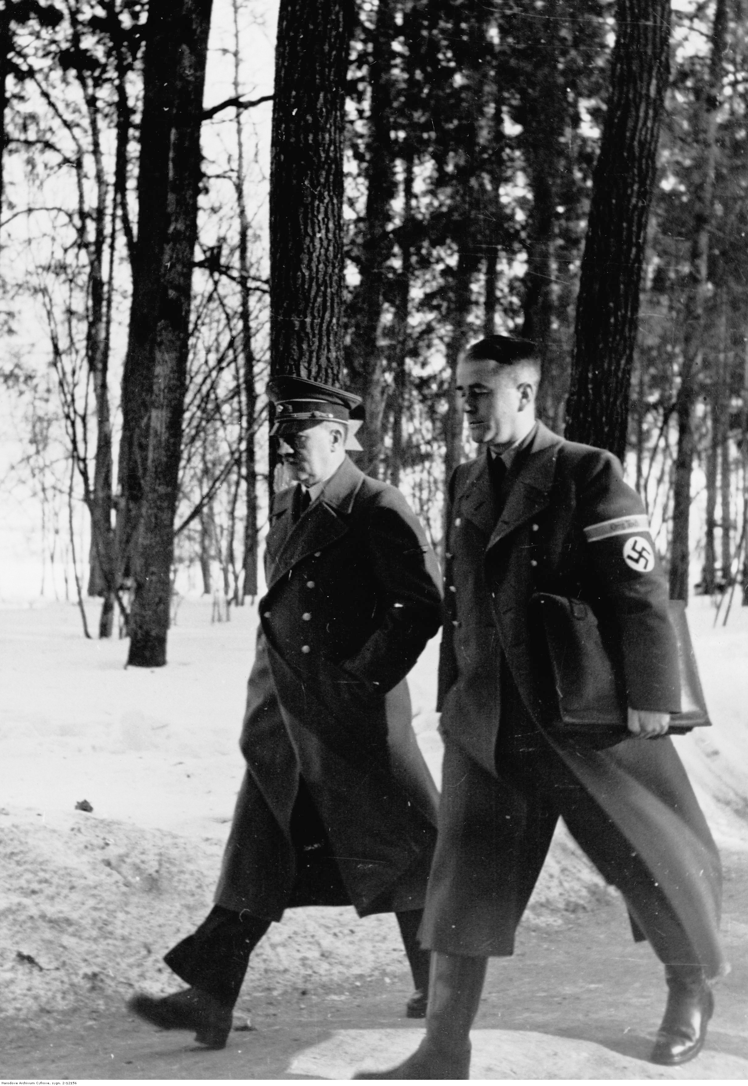 Adolf Hitler and Albert Speer before the situation conference in FHQ Wolfsschanze